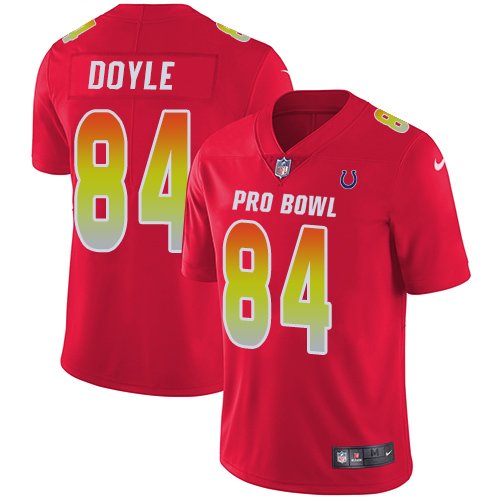 Nike Colts #84 Jack Doyle Red Men's Stitched NFL Limited AFC 2018 Pro Bowl Jersey - Click Image to Close